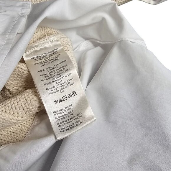 Anthropologie Womens Pilcro Cable Twofer Sweater, Knit, Ivory, Layered, Size M - Picture 6 of 9